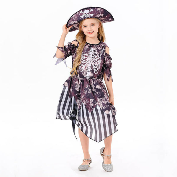 Little Girls Pirate Halloween Party School Cosplay Costume