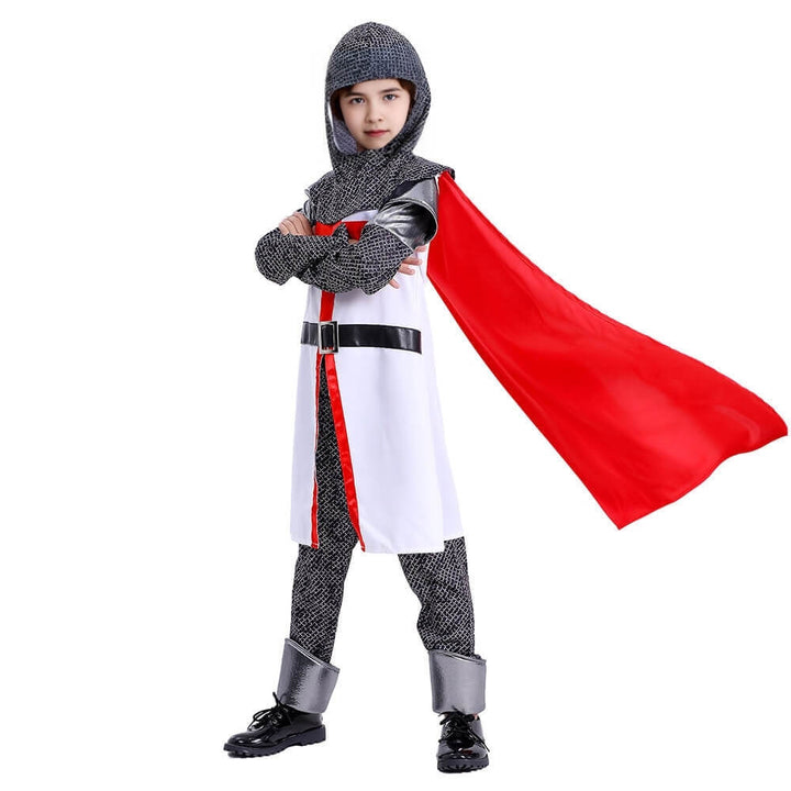 Boys Knight Templar Crusades Kids Halloween Cosplay Party Costume