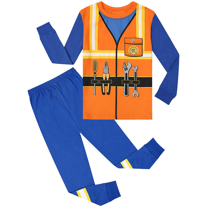 Little Boys Builder Kids Halloween School Play Cosplay Party Costume