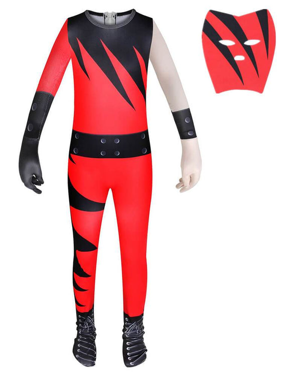 Boys Wwe Kane Pro Wrestler Kids Halloween Cosplay Party Costume